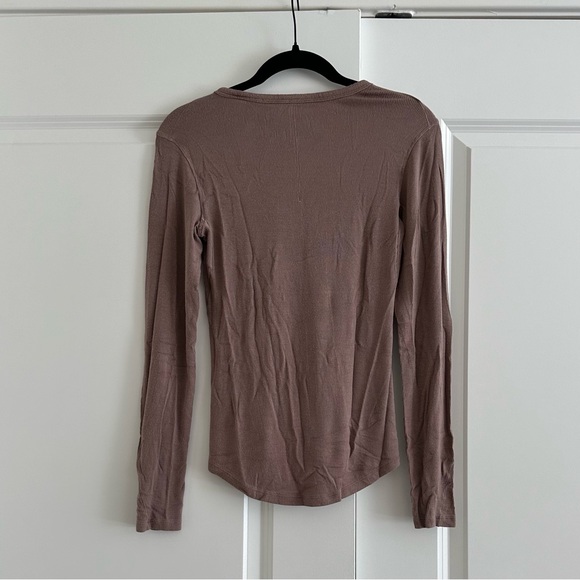 Women's Long Sleeve Top - Brown - Picture 2 of 2